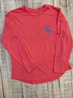 State of Mind Coral Pink Long-Sleeve Texas Tee
